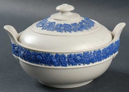 Rose (Portland Blue) Sugar Bowl & Lid