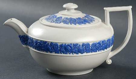 Rose (Portland Blue) Individual Teapot & Lid