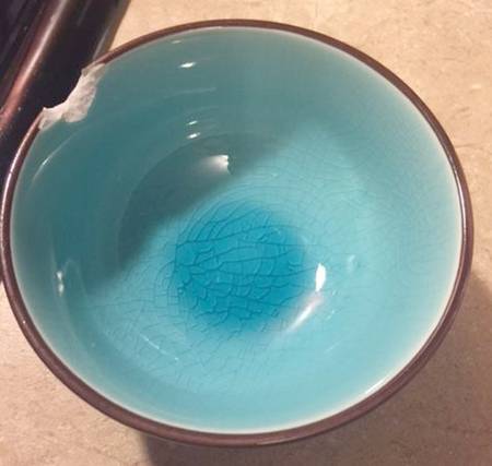 Aqua Crackle Rice Bowl