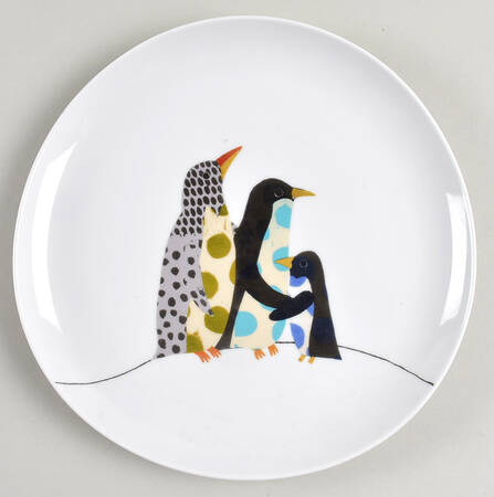 Penguin Friends Salad/Dessert Plate