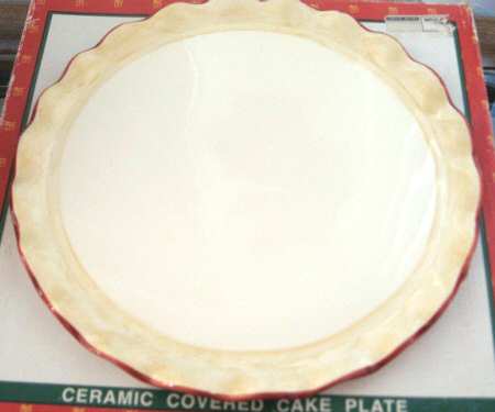 Holiday Large Covered Cake Plate No Lid