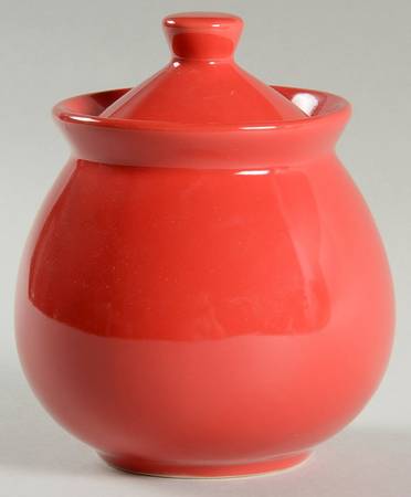 Fun Factory Red (China) Sugar Bowl & Lid