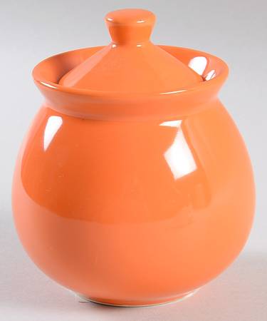 Fun Factory Orange (China) Sugar Bowl & Lid