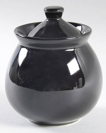 Fun Factory Black (China) Sugar Bowl & Lid