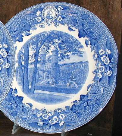 Wesleyan University Blue Dinner Plate