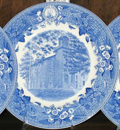 Wesleyan University Blue Dinner Plate