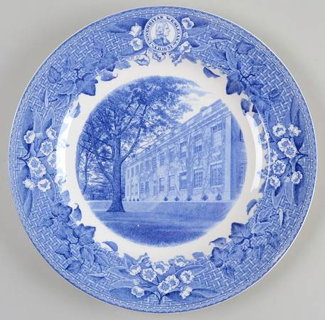 Wesleyan University Blue Dinner Plate