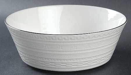 Intaglio Platinum 8" Round Serving Bowl
