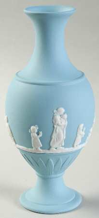 Jasper Classic White on Turquoise 6" Bud Vase