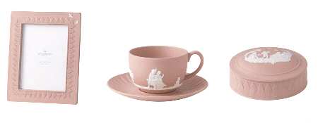 Jasper Classic White on Pink Flat Cup & Saucer Set