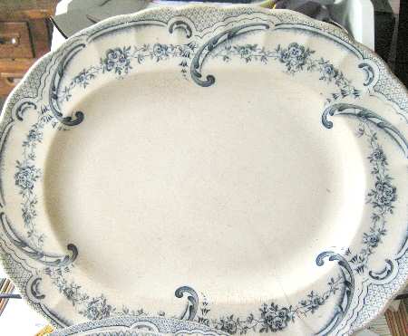 Empress Blue 14" Oval Serving Platter