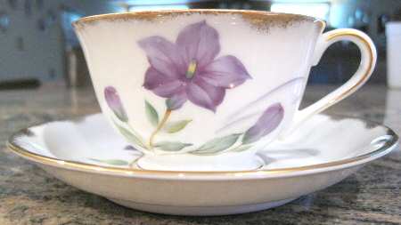 2452 Footed Cup & Saucer Set