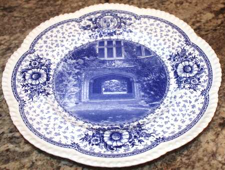 Bryn Mawr College Blue Dinner Plate