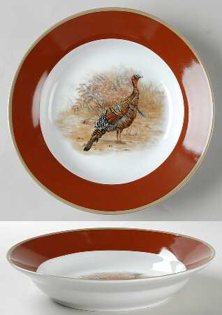 Woodland Turkey Large Rim Soup Bowl