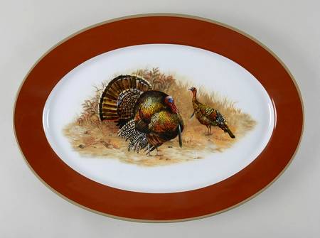 Woodland Turkey 19" Oval Serving Platter