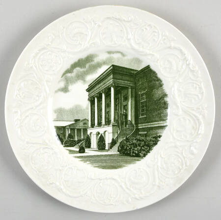 Wesleyan College Green Luncheon Plate