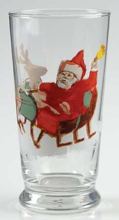 Santa & His Reindeer Glassware Juice