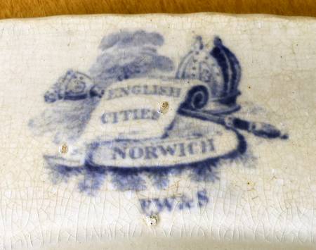 English Cities Series Blue 14" Oval Serving Platter