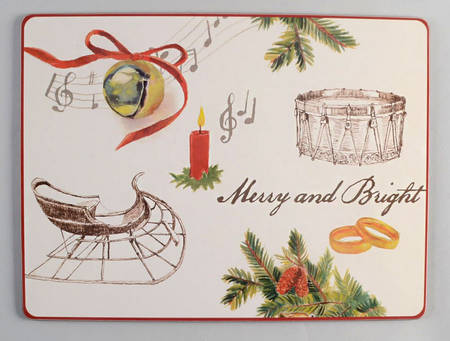Christmas Carols Corkboard Placemat
