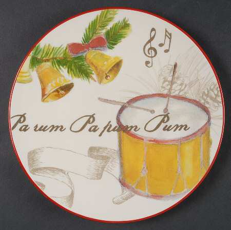 Christmas Carols Coupe Salad Plate