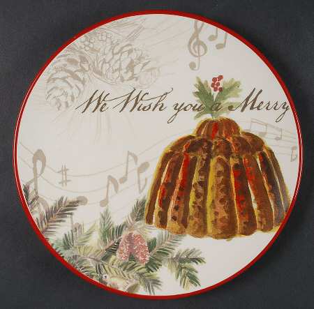 Christmas Carols Coupe Salad Plate
