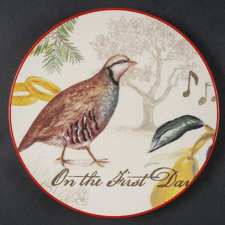 Christmas Carols Coupe Salad Plate