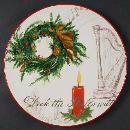 Christmas Carols Coupe Salad Plate