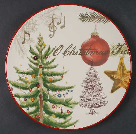 Christmas Carols Coupe Salad Plate