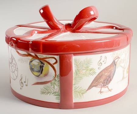 Christmas Carols Cookie Jar & Lid