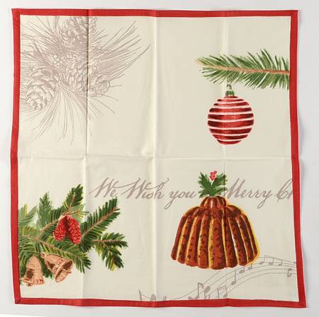 Christmas Carols Cloth Napkin