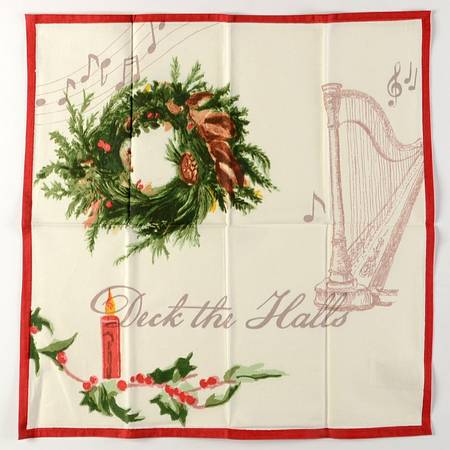 Christmas Carols Cloth Napkin