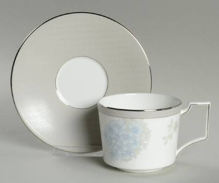 Patina Platinum Flat Cup & Saucer Set