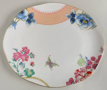 Butterfly Bloom 13" Oval Serving Platter
