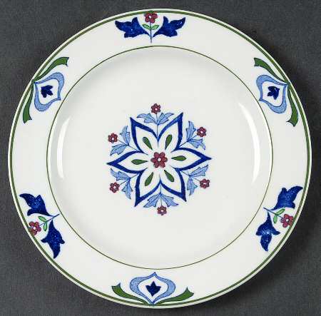 Old English (Green Trim) Bread & Butter Plate