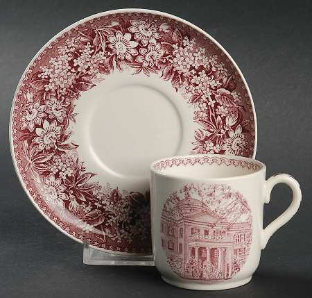 State Teachers College Mulberry Flat Demitasse Cup & Saucer Set