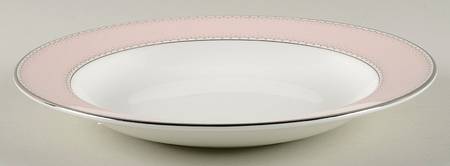 Dentelle Blush Large Rim Soup Bowl