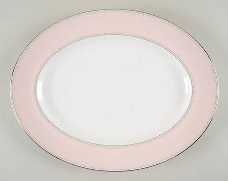 Dentelle Blush 14" Oval Serving Platter