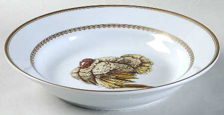 Estate Turkey Large Rim Soup Bowl