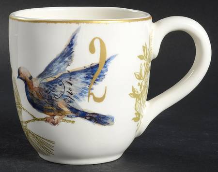 12 Days of Christmas (Gold Numbers, Coupe Shape) Mug