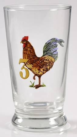 12 Days of Christmas (Gold Numbers, Coupe Shape) 8 Oz Glassware Tumbler