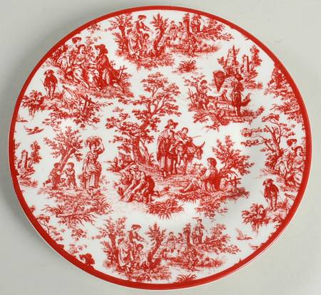 Country Life Red Salad Plate