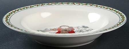 Father Christmas Rim Soup Bowl