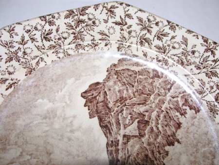 Old Man of the Mountain Brown Dinner Plate