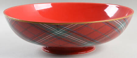 Tartan Plaid 12" Round Serving Bowl
