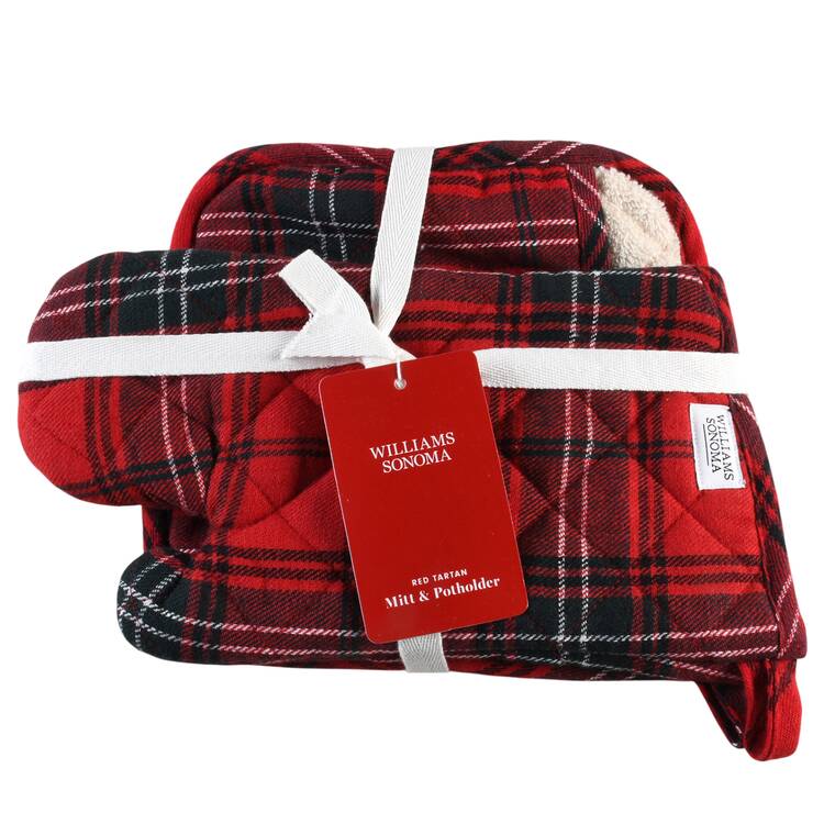 Tartan Plaid Cloth Oven Mitt and Potholder Set