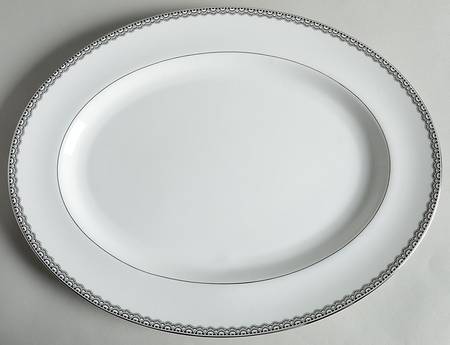 Lismore Lace Platinum 15" Oval Serving Platter
