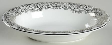 Lismore Lace Platinum 9" Oval Vegetable Bowl