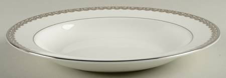 Lismore Lace Platinum Large Rim Soup Bowl