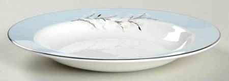 Lily of the Valley Blue Large Rim Soup Bowl