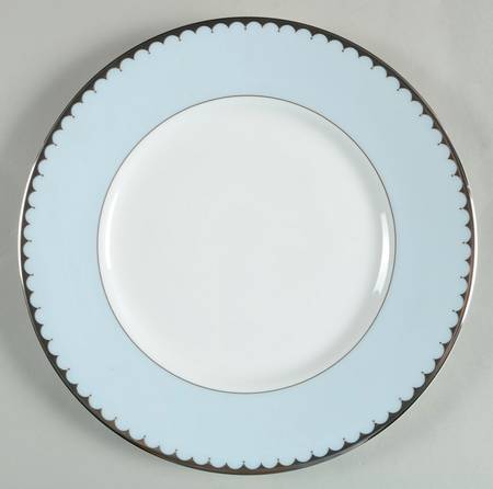 Lily of the Valley Blue Accent Luncheon Plate